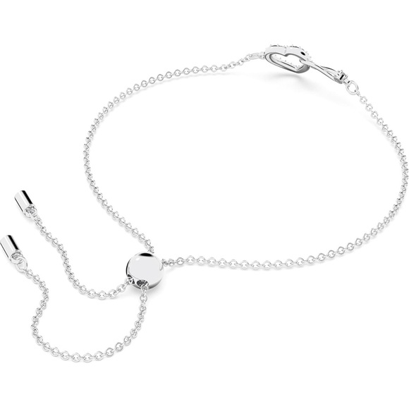 SWAROVSKI • Silver Infinity Heart Chain Bracelet • - Picture 2 of 11